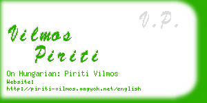 vilmos piriti business card